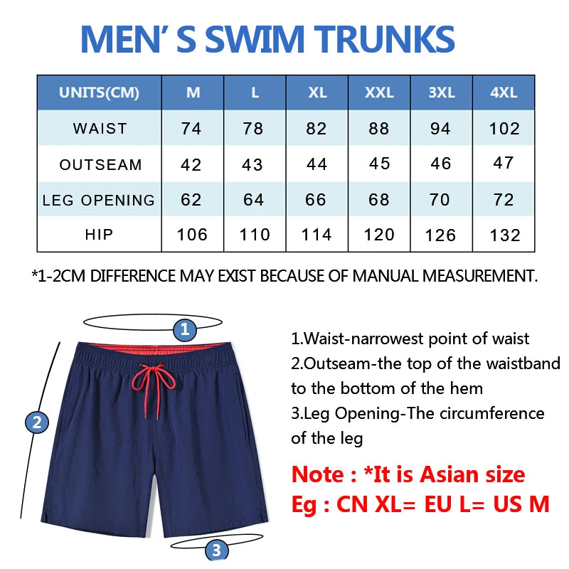 DATIFER Men's Classic Polyester Board Shorts