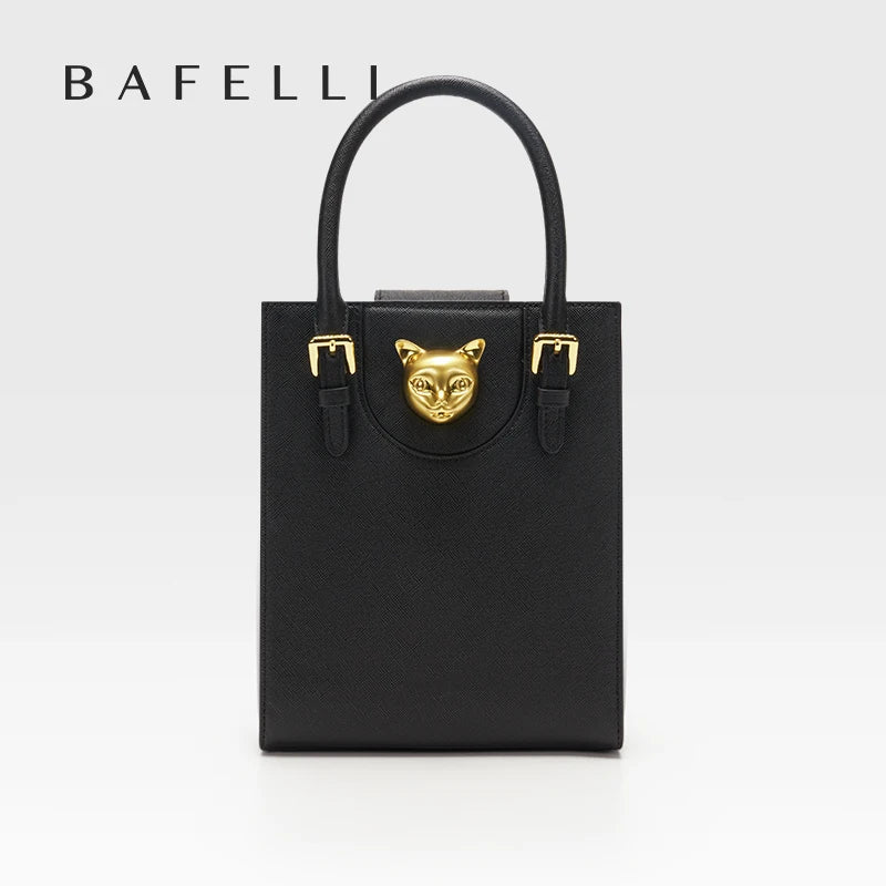 BAFELLI 2026 NEW WOMEN'S HANDBAG CAT LUXURY BRAND DESIGNER ORIGINAL STYLE TRENDING SHOULDER CASUAL BAGS MINI TOTE CROSSBODY