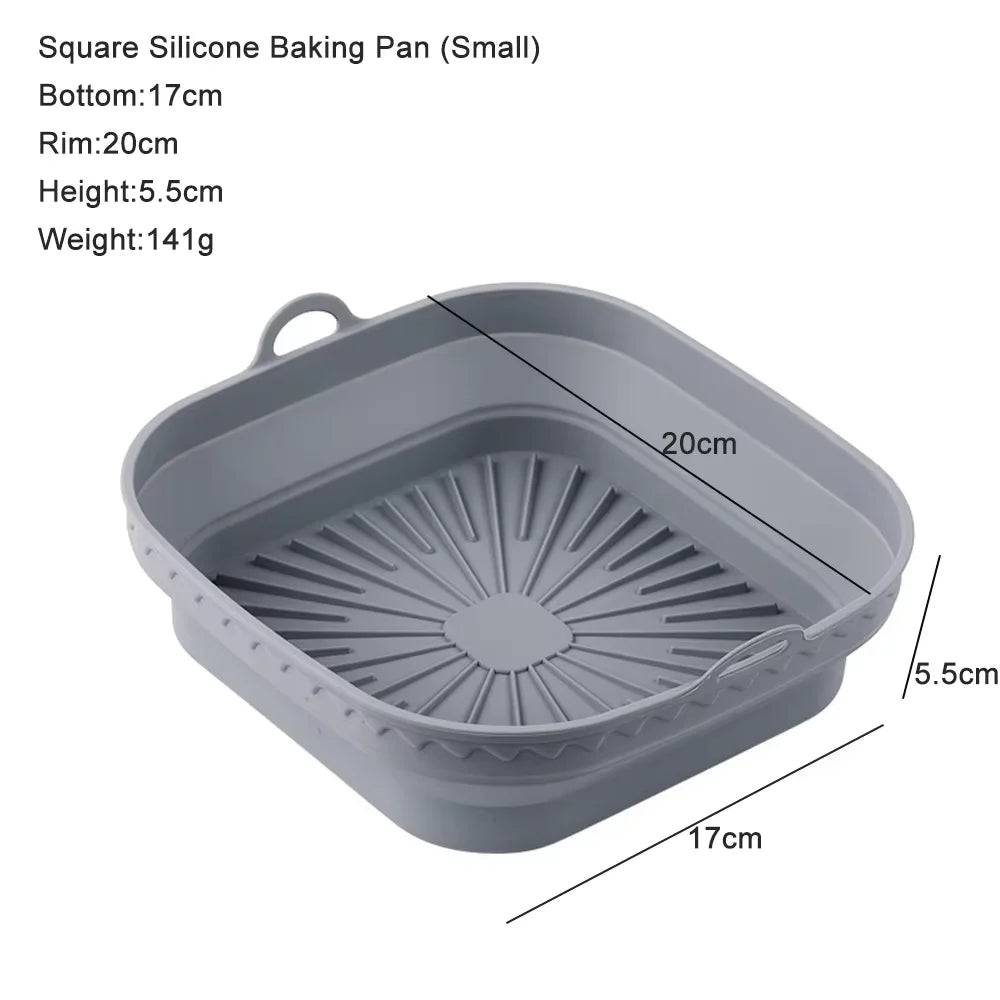 Air Fryer Molds for COSORI 5,5L 6,4L, Cecotec 5,5L 6L, Ninja 180 Square Reusable 20-23cm