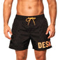 DESMIIT S88 Letter-Print Swim Shorts with Drawstring