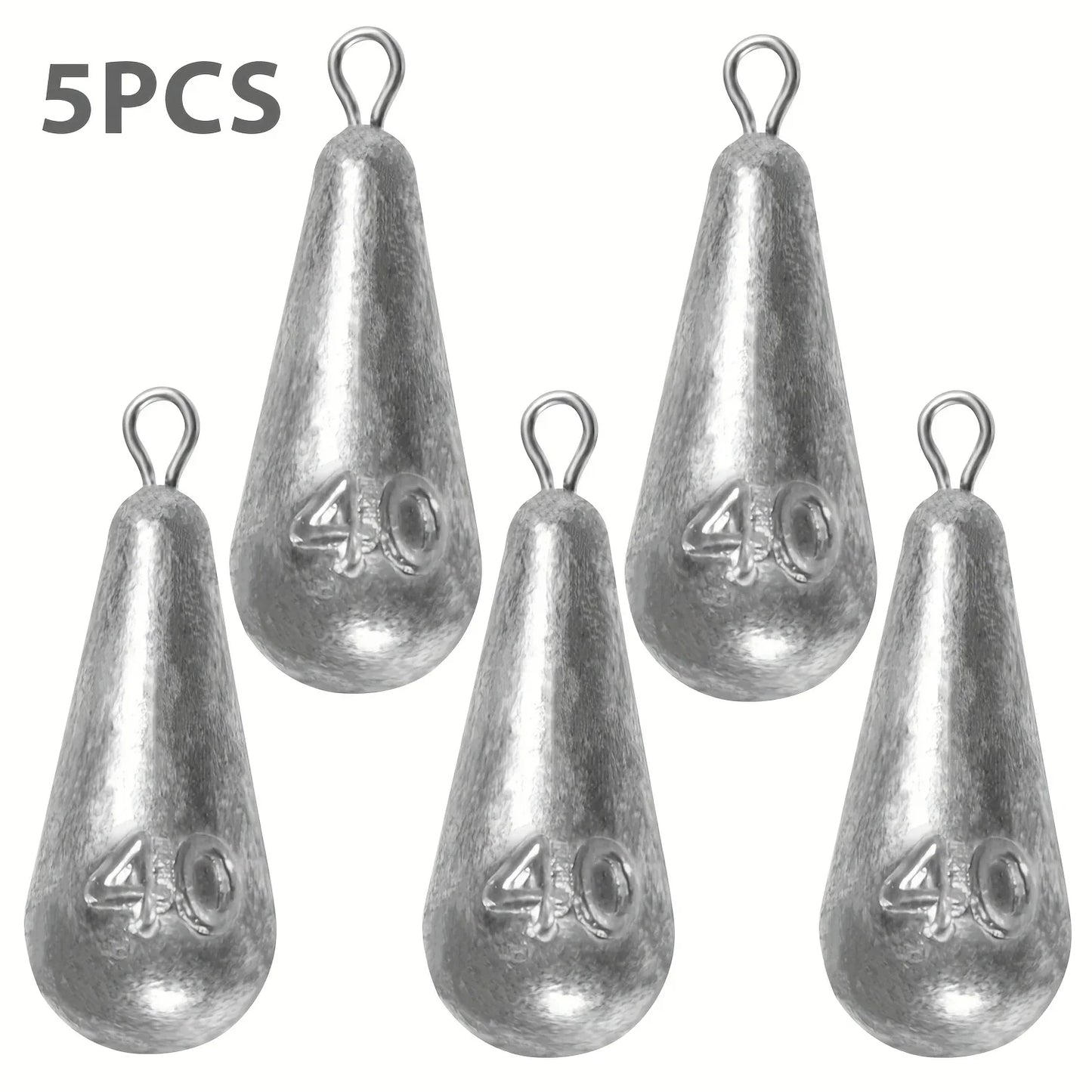 Teardrop Fishing Sinkers – Lead Weights for Bass (10 Sizes) Habicare