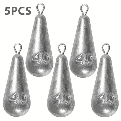 Teardrop Fishing Sinkers – Lead Weights for Bass (10 Sizes) Habicare