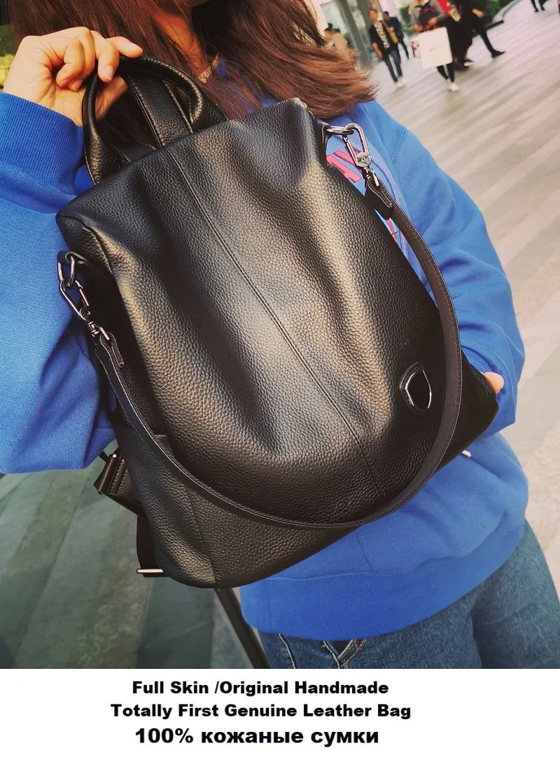 ZOOLER Hot Seller Women Cow Backpack 100% Genuine Leather Backpack Causal School Bags Travel Cowskin Female Backpacks#Z186