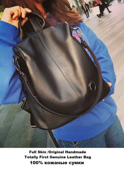 ZOOLER Hot Seller Women Cow Backpack 100% Genuine Leather Backpack Causal School Bags Travel Cowskin Female Backpacks#Z186