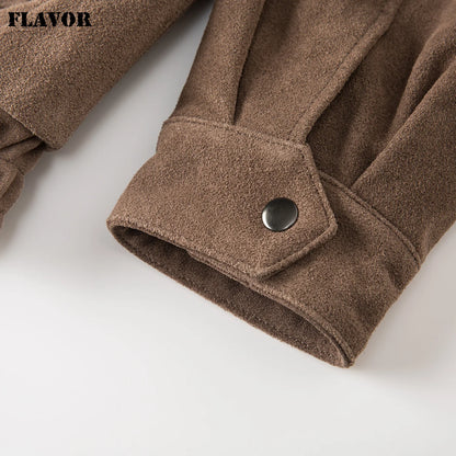 FLAVOR Men's Leather Bomber Jacket – Camel Classic