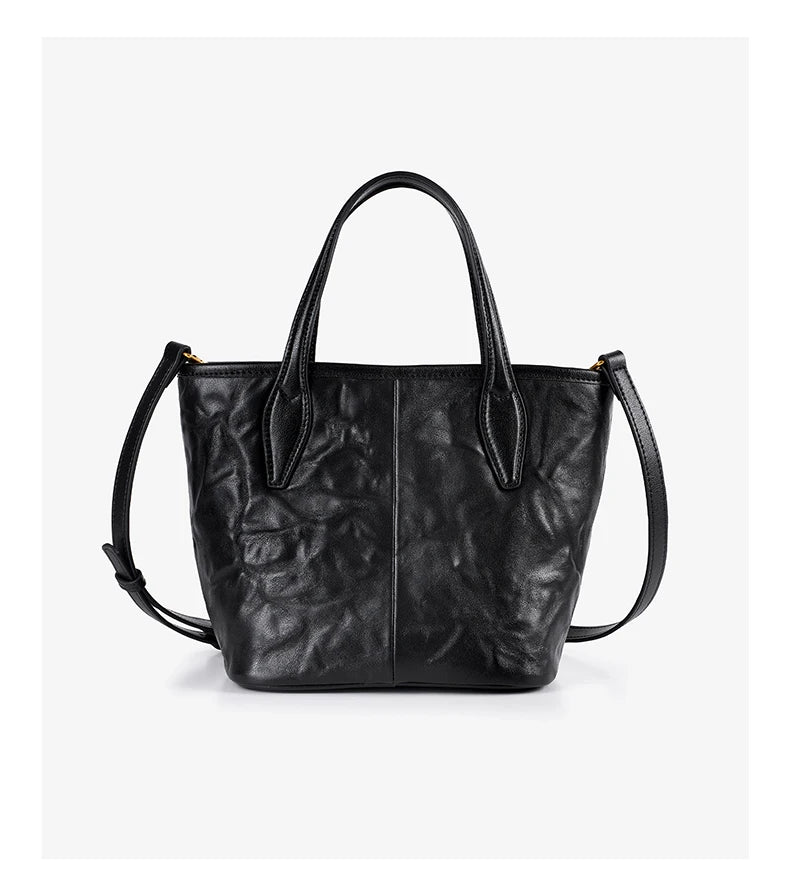 FOXER Vintage Wrinkle Leather Tote Bag
