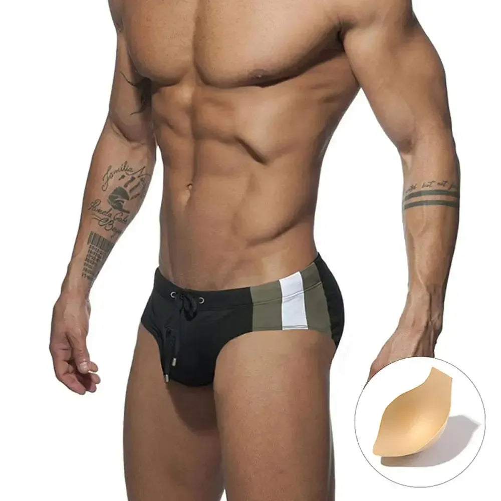 UXH Men's Low Waist Swim Briefs - ShopHub