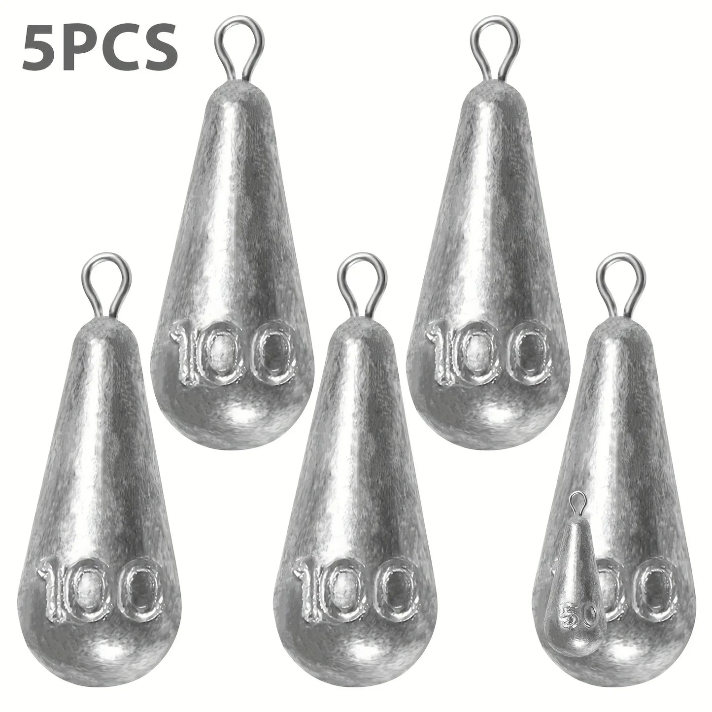 Teardrop Fishing Sinkers – Lead Weights for Bass (10 Sizes) Habicare