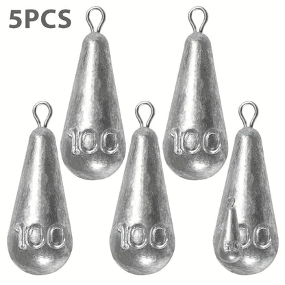 Teardrop Fishing Sinkers – Lead Weights for Bass (10 Sizes) Habicare
