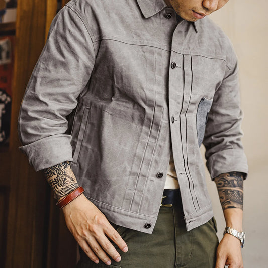 Maden Men's Vintage Oil Waxed Jacket
