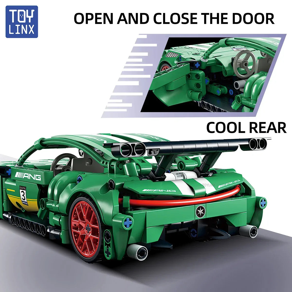 TOYLINX 456PCS Technical Super Racing Car Building Blocks - ShopHub