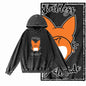 Vintage Dog Graphic Acid-Washed Black Hoodie