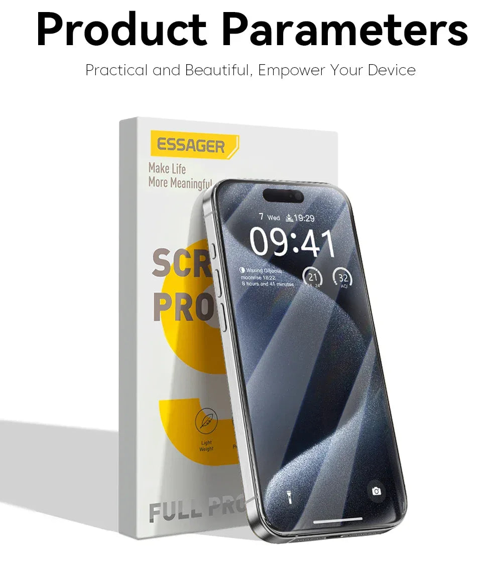 Essager Screen Protector for iPhone 16, 15, 14, and 13 Pro Max Plus - ShopHub