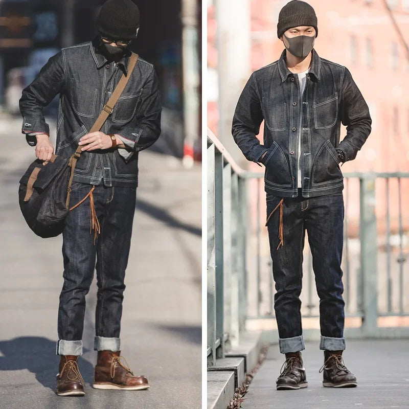 Maden Men's 14oz Raw Selvedge Denim Jeans