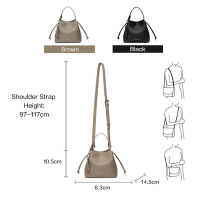 FOXER Brand Women's Top-handle Bucket Bag  2026 New Trendy Hot Selling Fashion Versatile Female Shoulder Crossbody Bag Purse