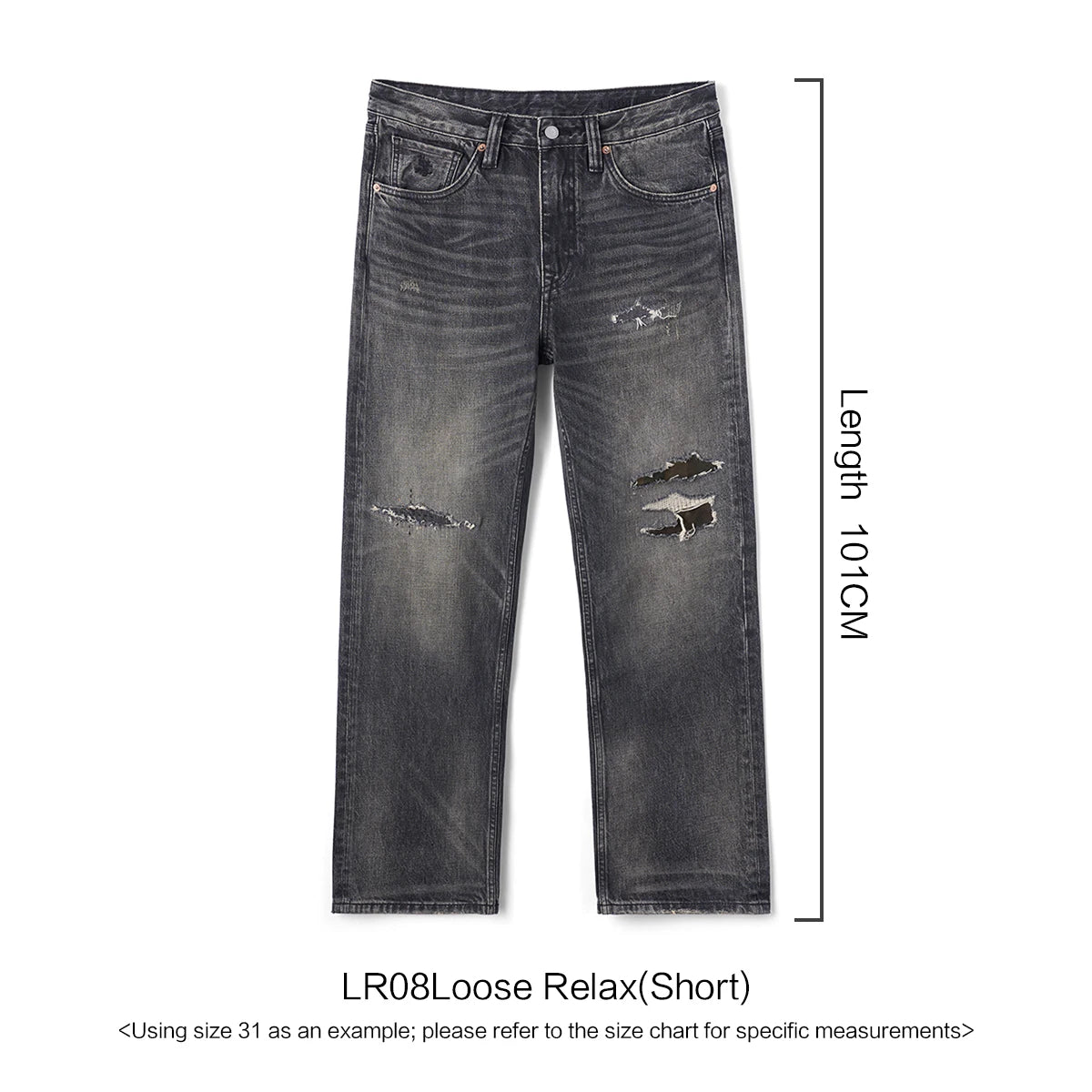 SIMWOOD High Standard 2026 Autumn New 13.5oz Loose Relax Washed Jeans Men Patched Denim Vintage Distressed Streetwear Pants