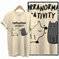 COOLMIND Beige Cat Graphic T-Shirt | Women's Relaxed Fit