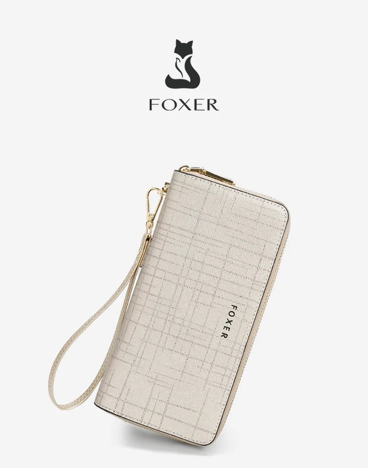 FOXER Split Leather Women's Long Wallet