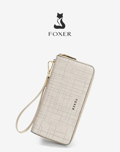 FOXER Split Leather Women's Long Wallet