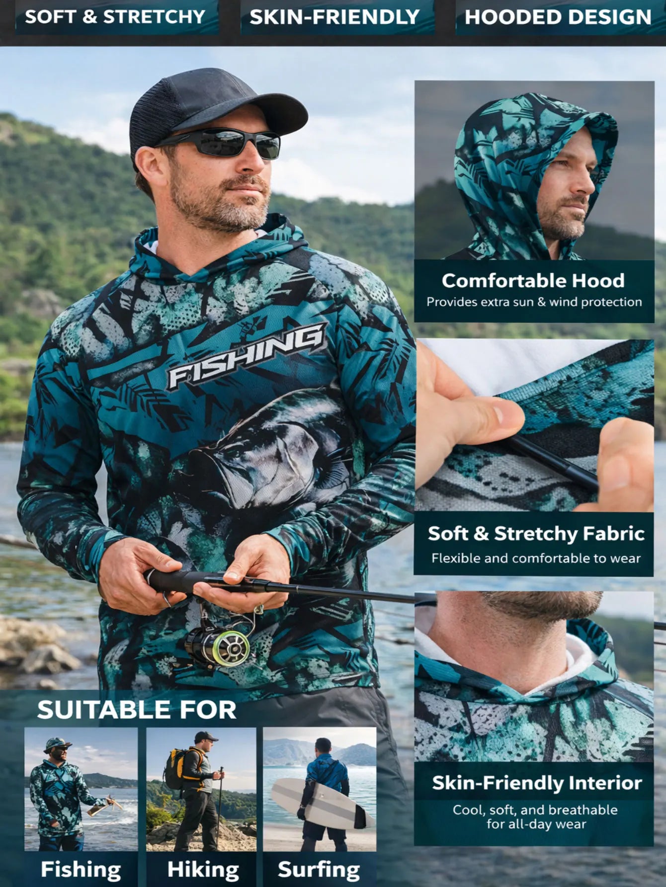 Men's Fishing Hoodie