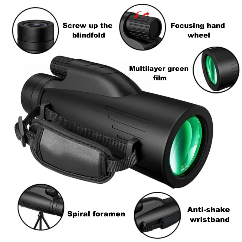 12x50 Powerful Monocular – Long Reach Portable Telescope Habicare