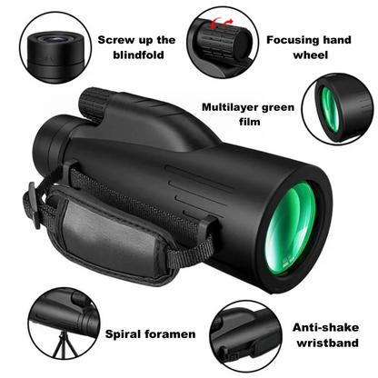 12x50 Powerful Monocular – Long Reach Portable Telescope Habicare