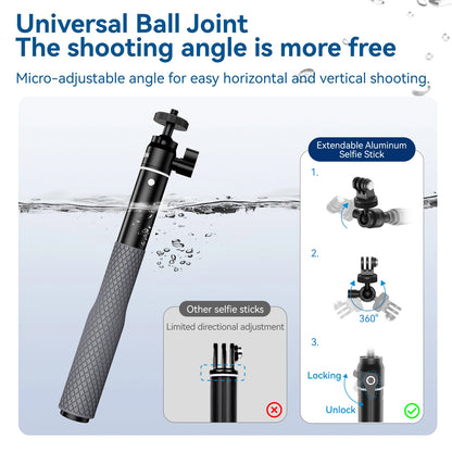 TELESIN Waterproof Divng Selfie Stick