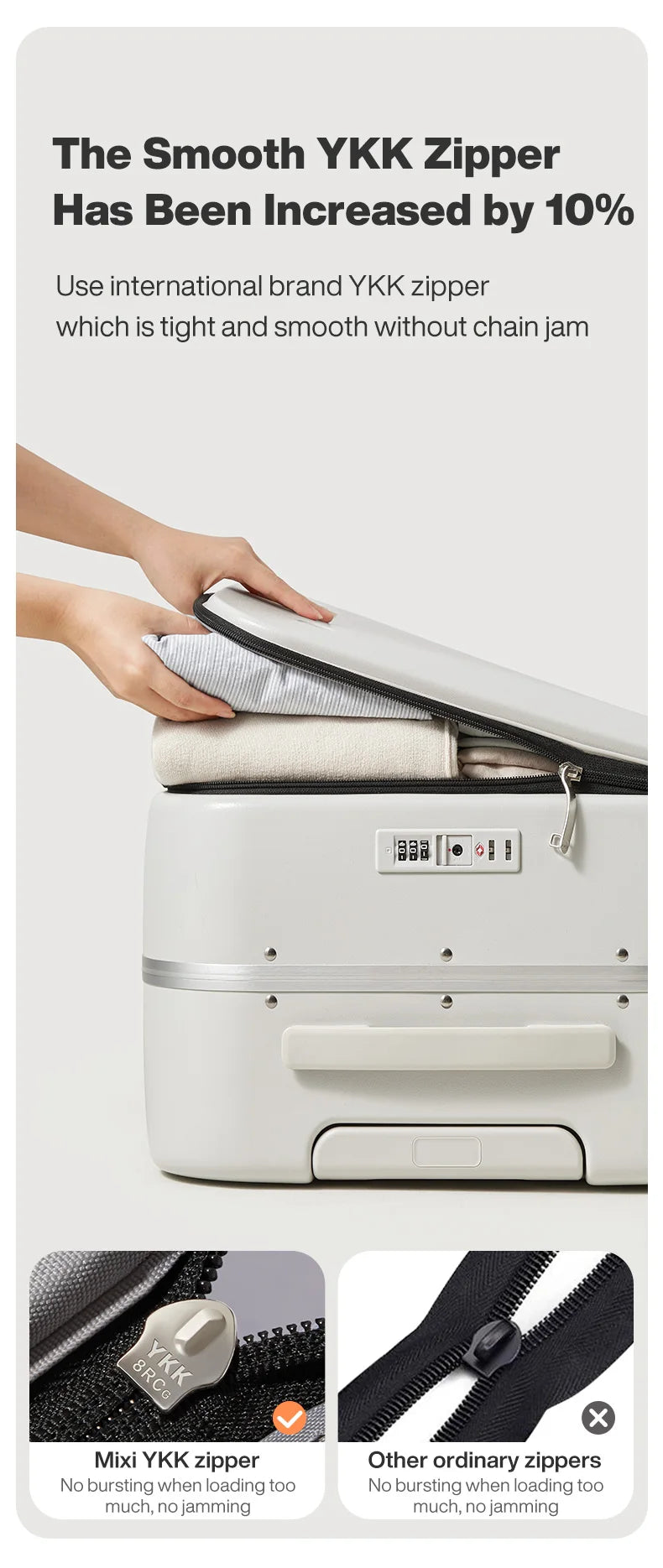Mixi Premium Polycarbonate Rolling Suitcase