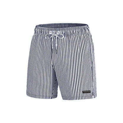 Men's Boardshorts by ShopHub NZ featuring classic print, elastic waist, 2-in-1 design, ideal for beach and swimwear use.