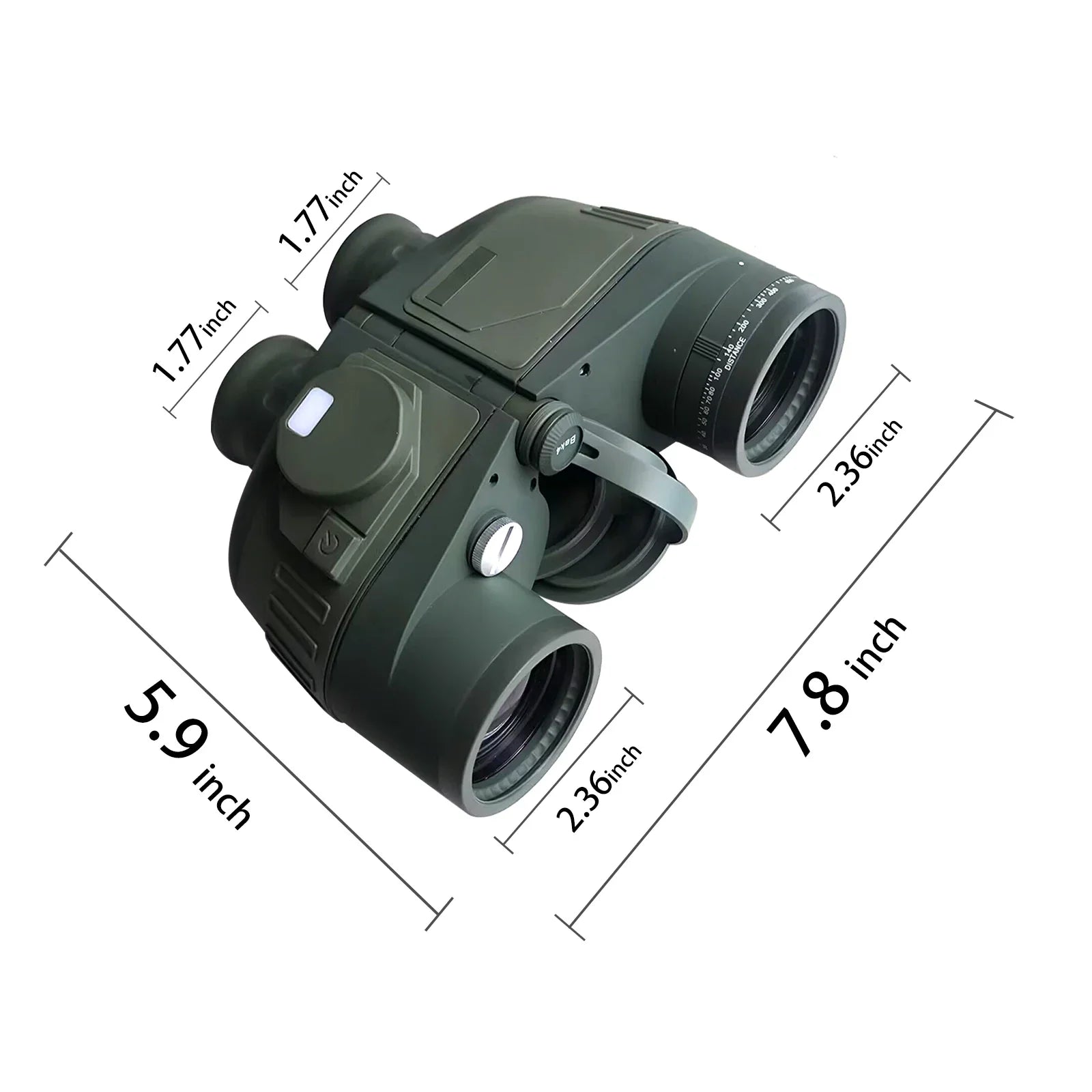 Professional Binoculars – Waterproof with Rangefinder & Compass (10x50) Habicare