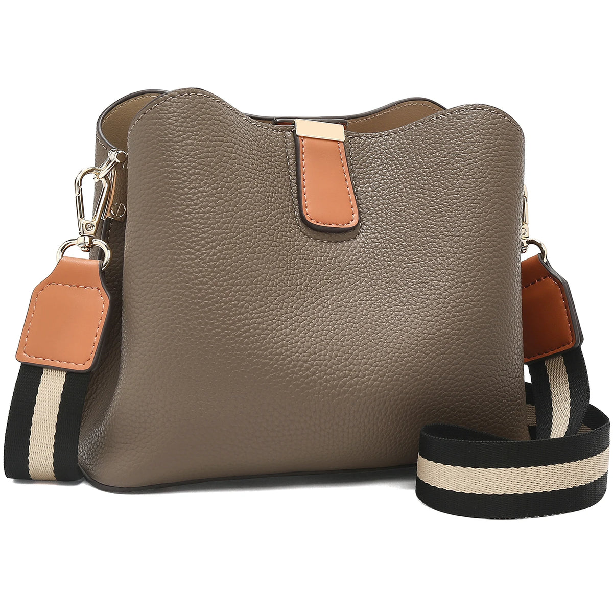 FOXER Brand New Shoulder Bag for Women PU Leather Retro Large Capacity Bucket Bag Female Crossbody Purse Tote Commuting Purse
