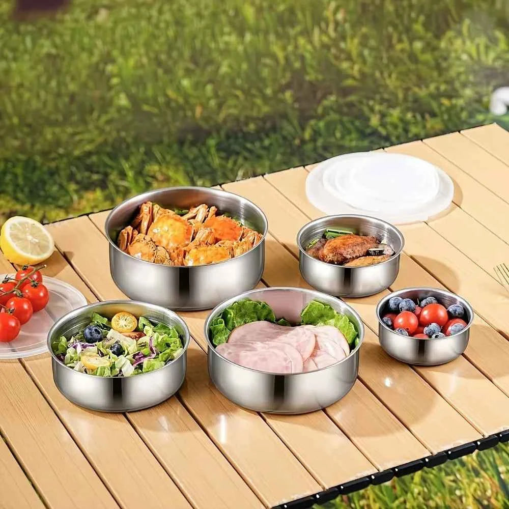 5-Piece Airtight Food Storage Container Set with Color Lids, Stackable Kitchen Pantry Organizers for Fridge & Freezer