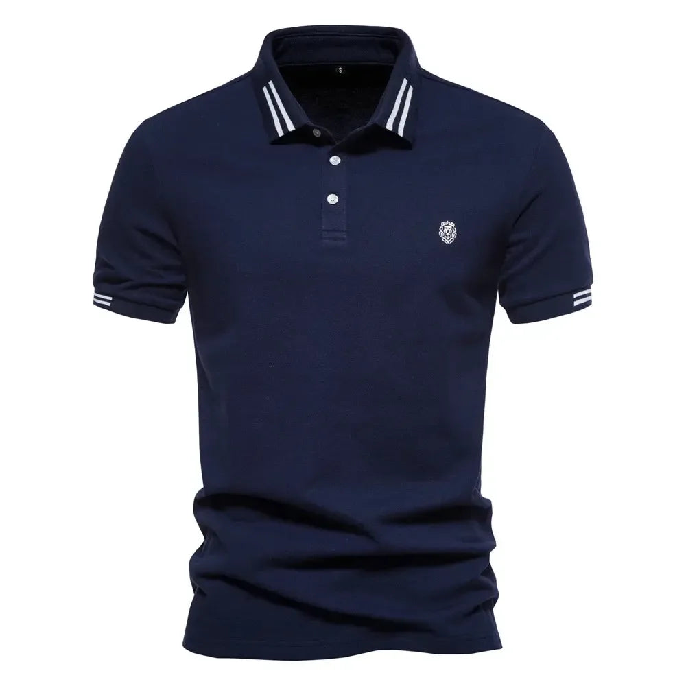 AIOPESON Men's 100% Cotton Polo Shirts - ShopHub