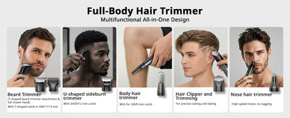 Kensen S38 Electric Hair Trimmer for Men 6 in 1 Body Hair Shaver