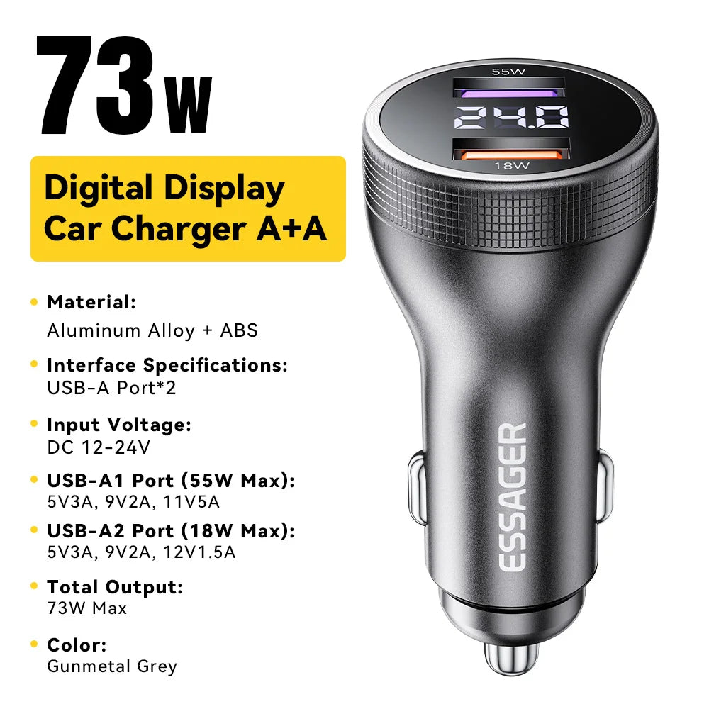 Essager 73W USB C Car Charger