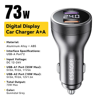 Essager 100W USB C Car Charger