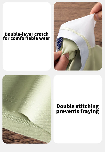 MiiOW Cotton Men's Underwear - 3Pcs Antibacterial Soft Silky Breathable Boxershorts