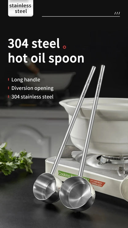 304 Stainless Steel Sauce Spoons with Long Handle