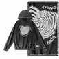 COOLMIND Acid-Washed Black Graphic Hoodie