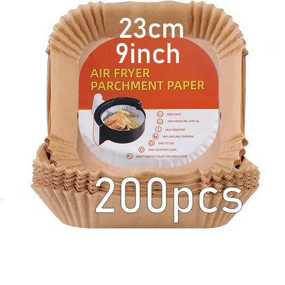 Disposable Square Air Fryer Molds, 20cm & 23cm