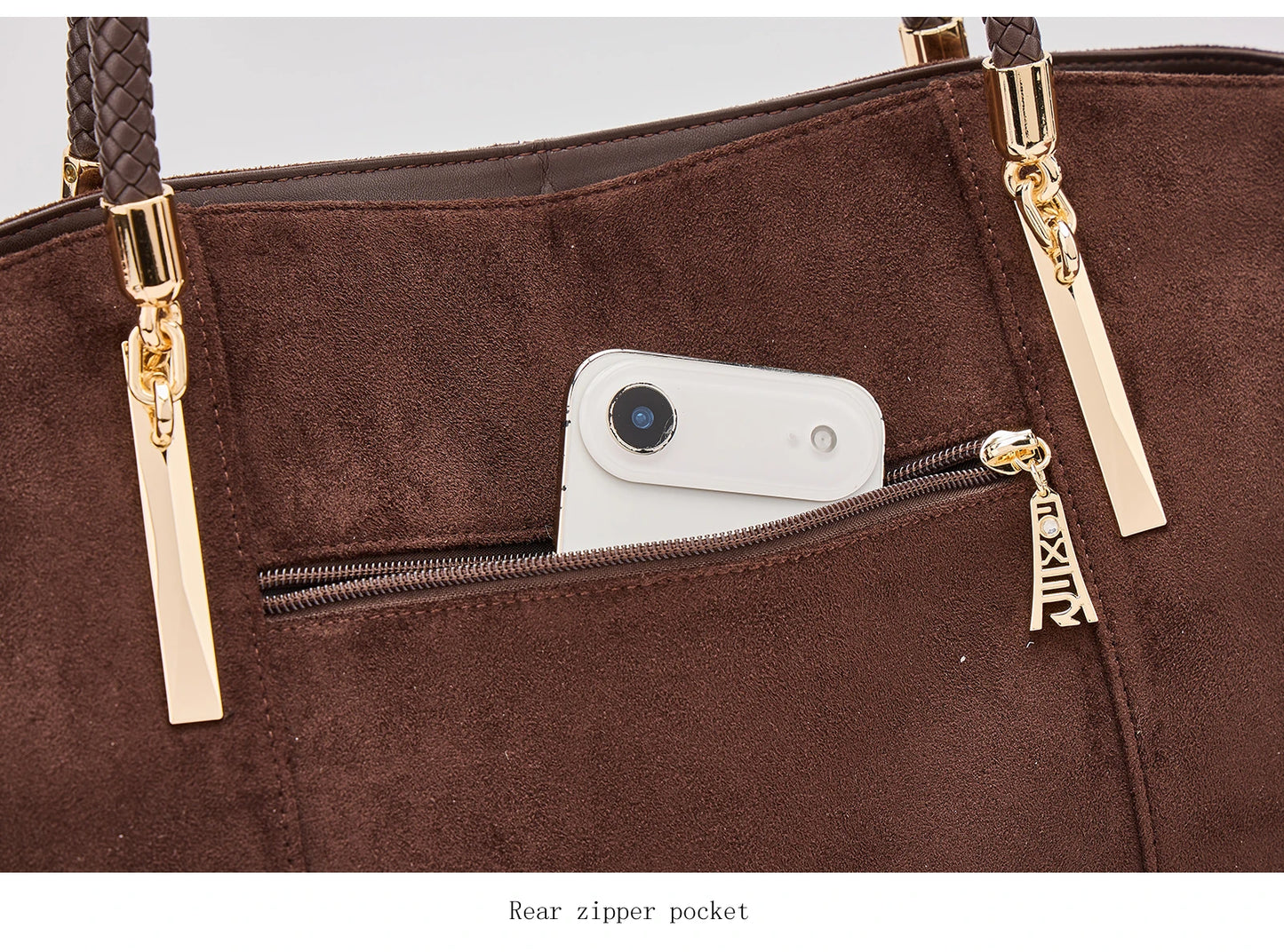 FOXER Vintage Suede Shoulder Bag