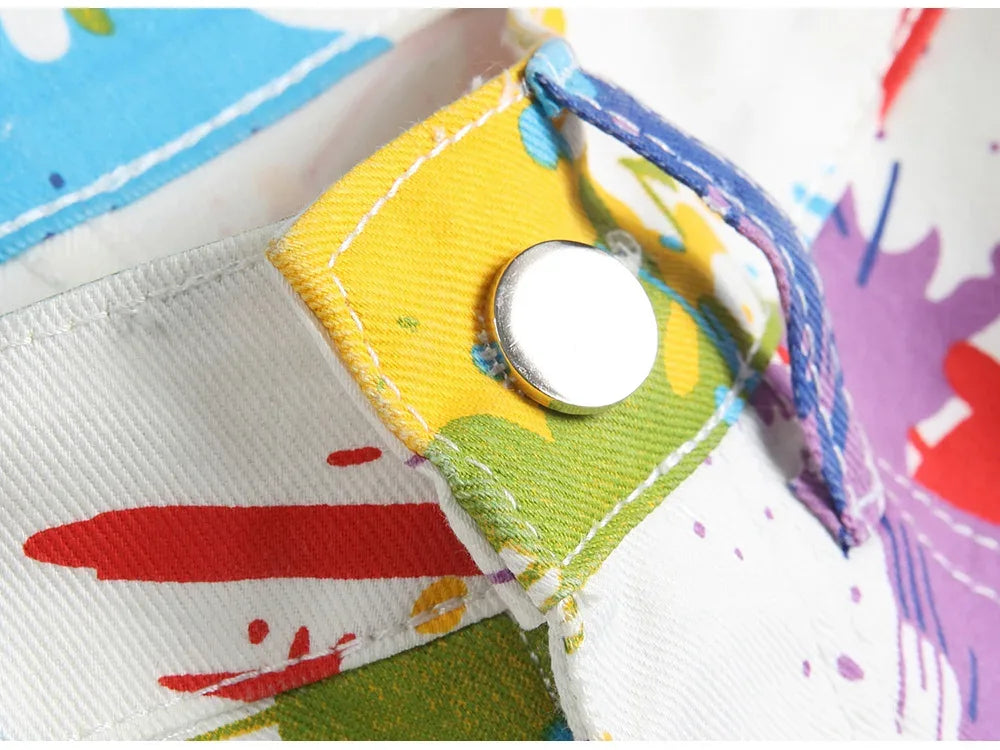 Men's Fancy Colour Painted Shorts - ShopHub