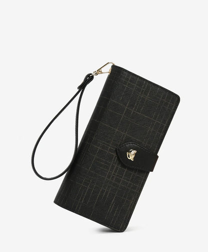 FOXER Split Leather Women's Long Clutch Wallet