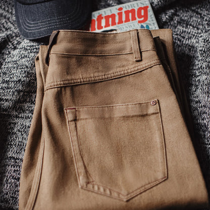 Maden Vintage Men's Washed Brown Jeans