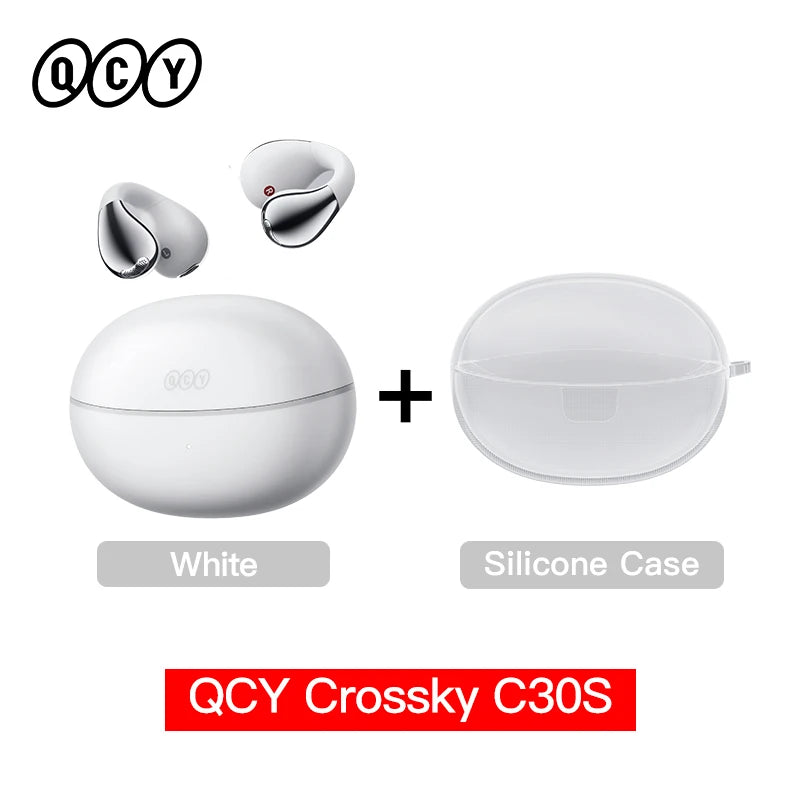 QCY C30S Open Ear Bluetooth Headphones with LDAC Wireless Technology and 40H Playtime - ShopHub