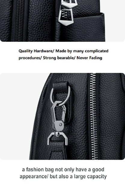 ZOOLER HOT Full Genuine Leather Backpack Women Fashion Backpack Black College Girls Bags Zipper Design Real Leather Bags #hs222