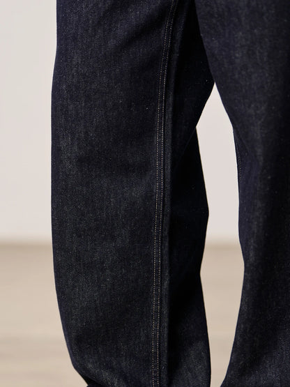 SIMWOOD High Standard 2026 Spring Summer New Baggy Style 12oz  Natural Hemp Cotton Blend  Fabric Jeans Men Vintage Denim Pants