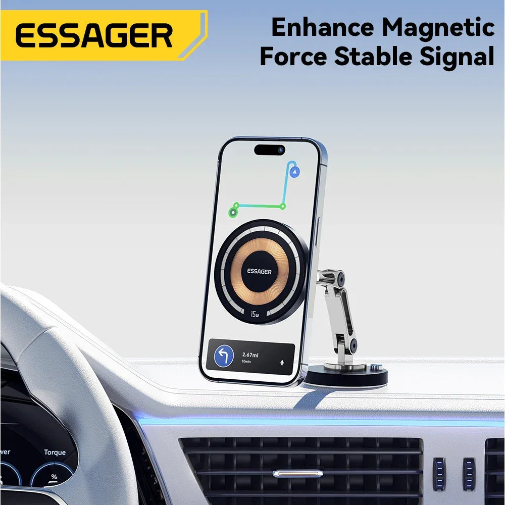 Essager Magnetic Wireless Charger Car Phone Holder - ShopHub