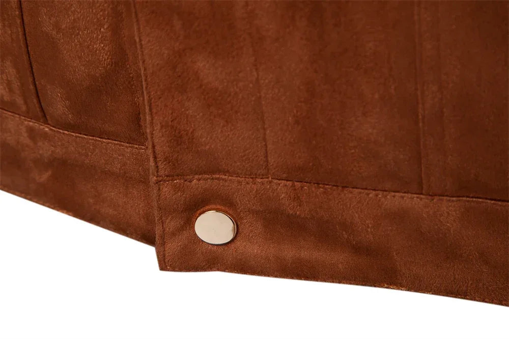 AIOPESON Autumn Winter Suede Leather Jackets - ShopHub