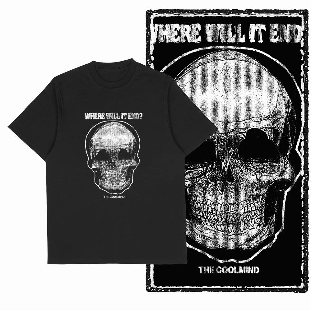 COOLMIND X0103 Skull Beginnings Graphic Tee
